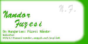 nandor fuzesi business card